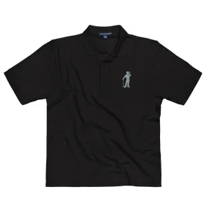 Male Golfer Premium Embroidered Polo - Grey