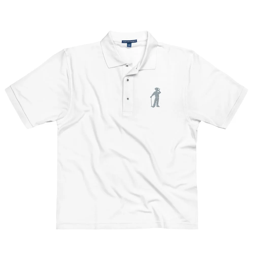 Male Golfer Premium Embroidered Polo - Grey