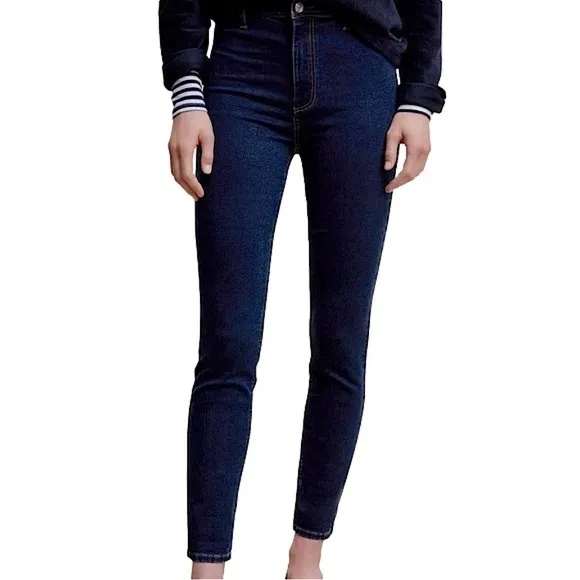 Mango Jane Straight Leg Skinny Dark Wash  Jeans size 4