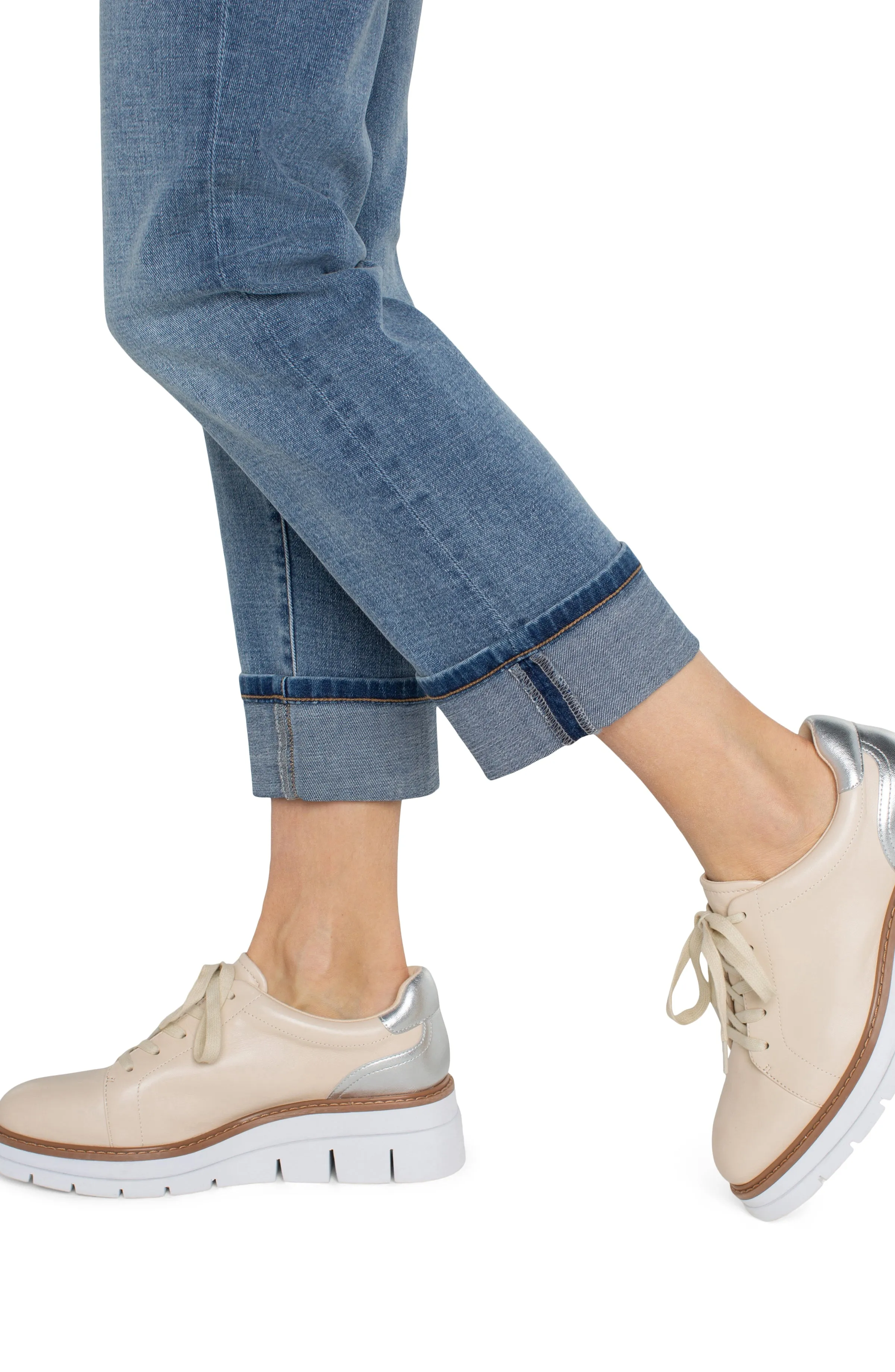 Marley Girlfriend Cuffed Jeans - Vineland
