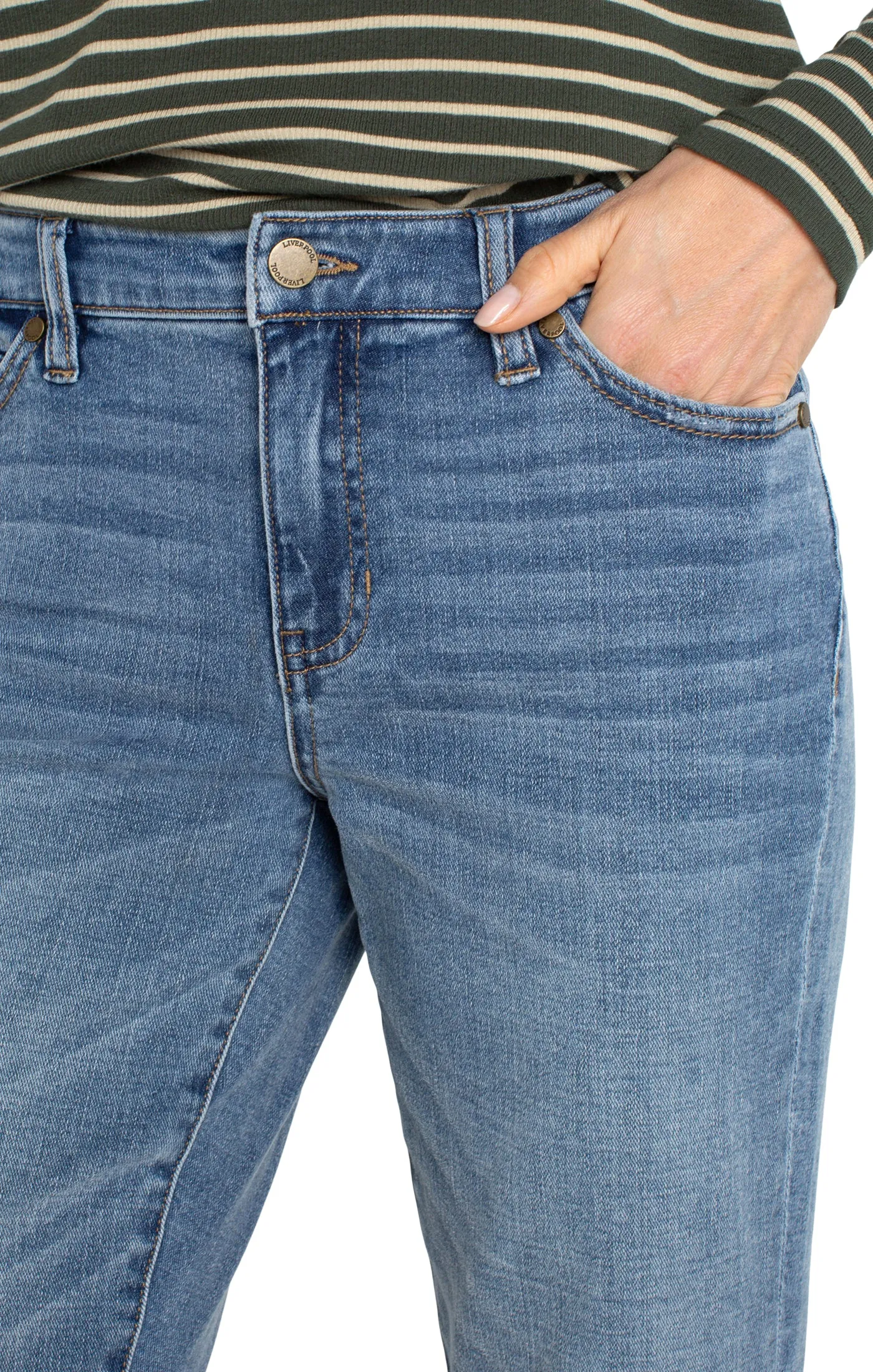 Marley Girlfriend Cuffed Jeans - Vineland