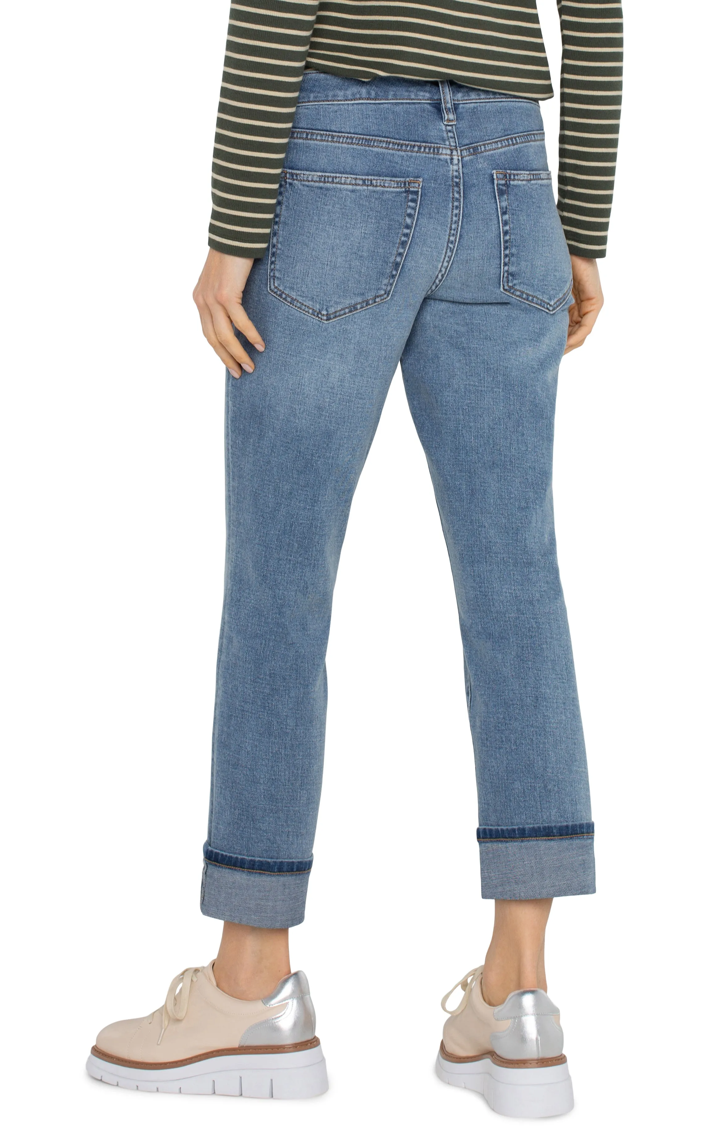 Marley Girlfriend Cuffed Jeans - Vineland