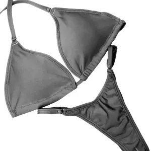 Matte Gray Fit Model Competition Suit