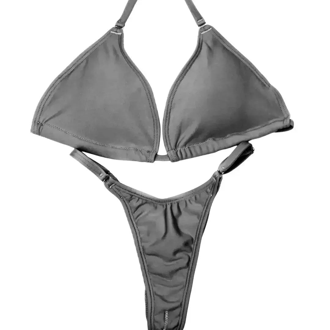 Matte Gray Fit Model Competition Suit