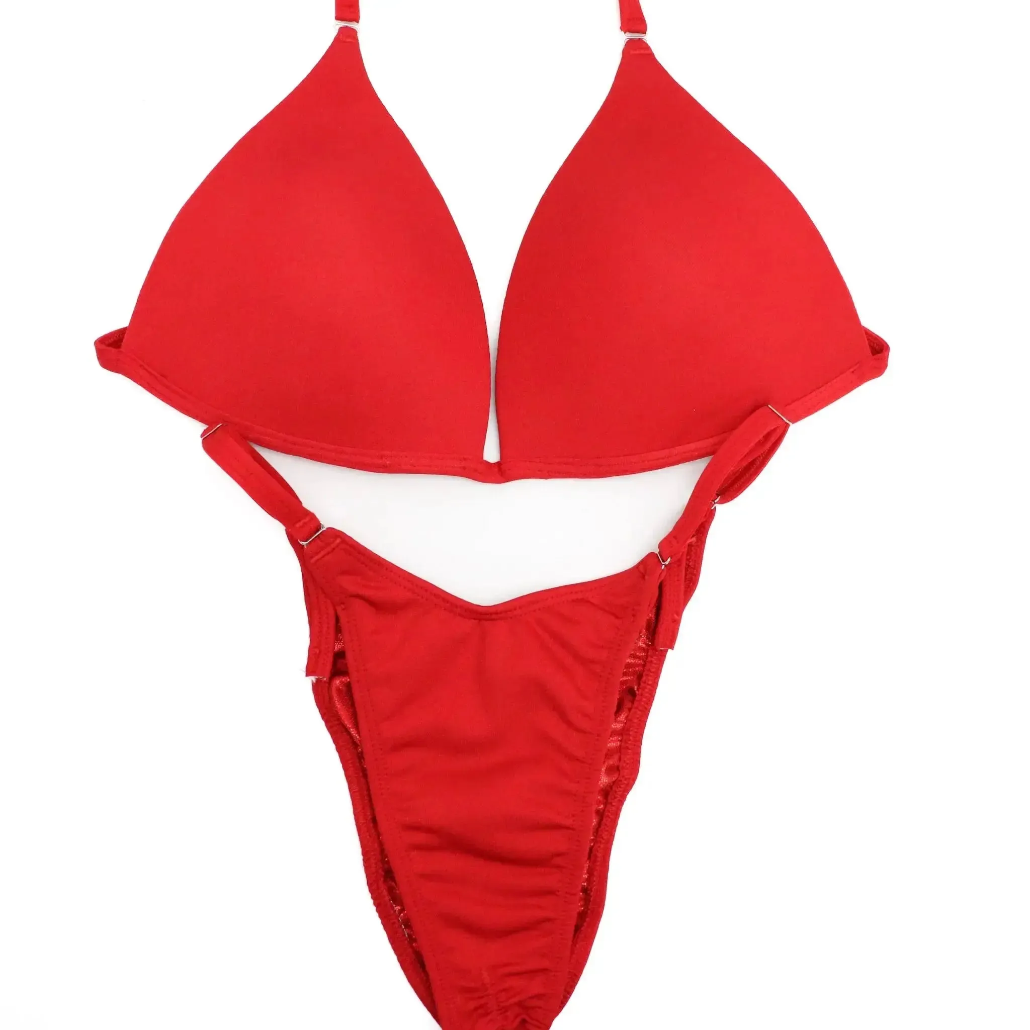 Matte Red Fit Model Competition Suit