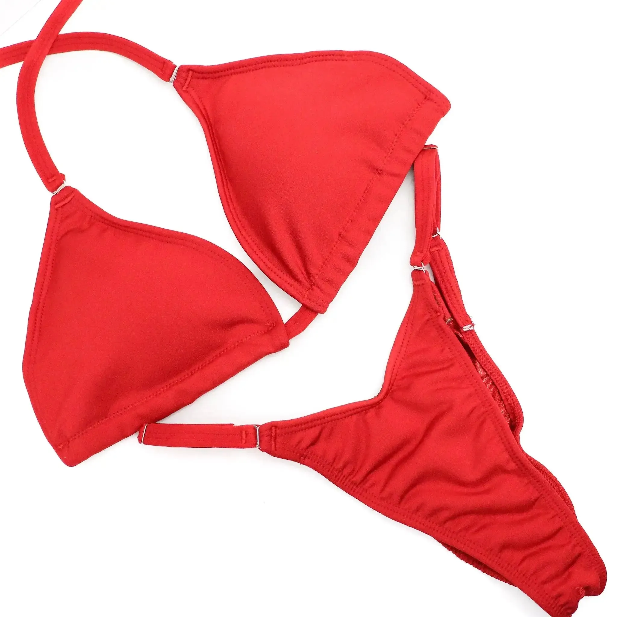 Matte Red Fit Model Competition Suit
