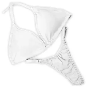 Matte White Fit Model Competition Suit