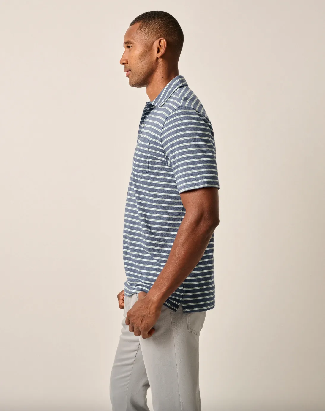 Matthis Stripe Polo-Ocean