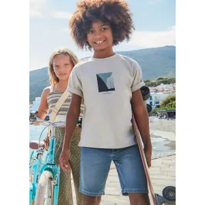 Mayoral Older Boys Denim Shorts 6203 Mid Denim