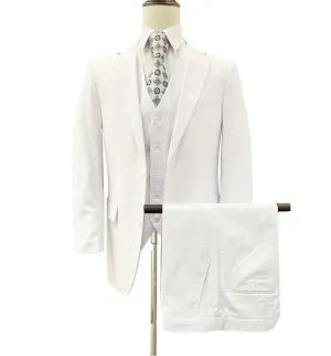 Mazari Vested Modern Fit Suit - 1500 Paris White
