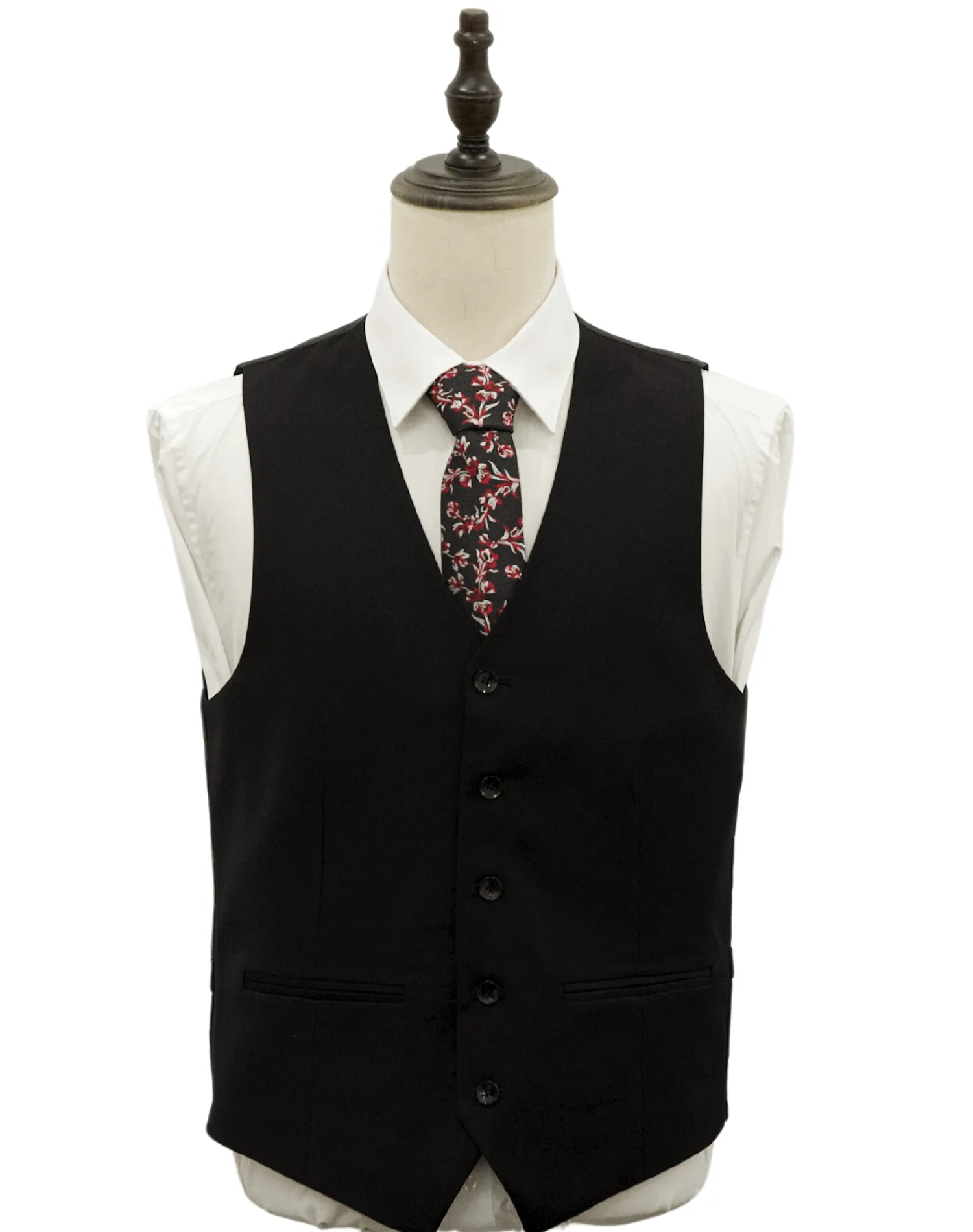 Mazari Vested Slim Fit Suit - Paris  Black 1525