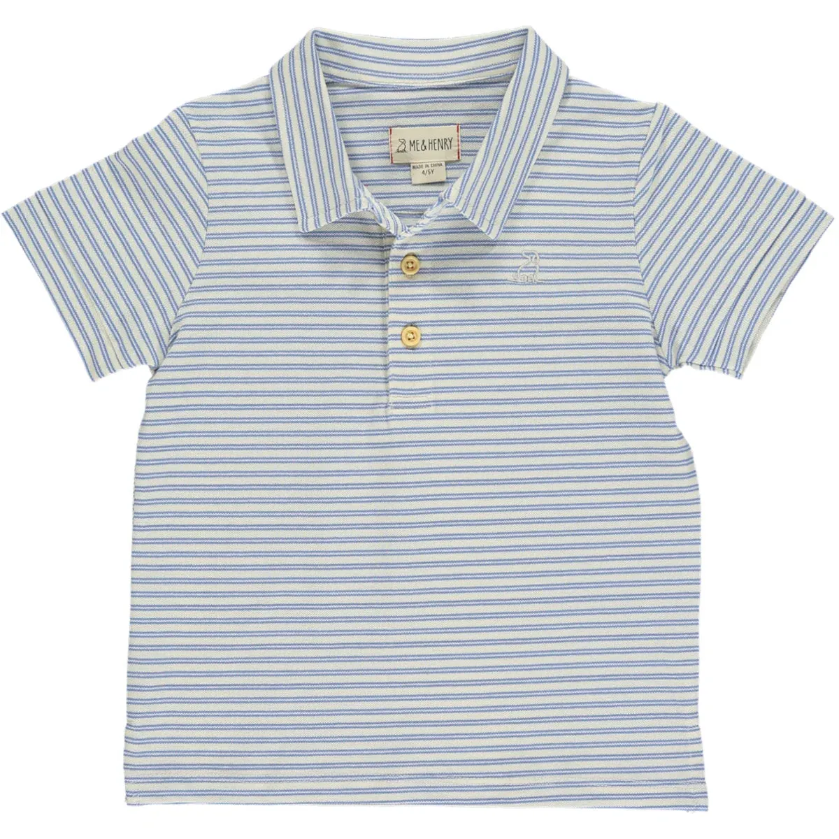 Me & Henry “Starboard” Short Sleeved Striped Polo Tee: Size 2/3 to 8/9 Years