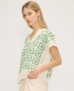Melissa Nepton Haruka Sweater - Cream/Green
