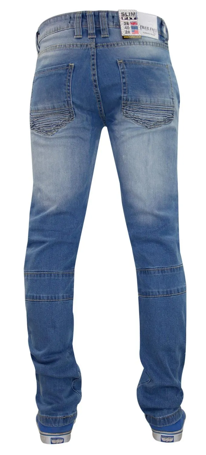 Men Rip Biker-Style Denim Jeans TRF044