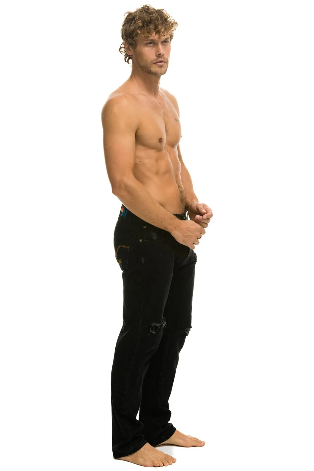 MEN'S CLASSIC STRAIGHT LEG DENIM JEAN - VINTAGE BLACK