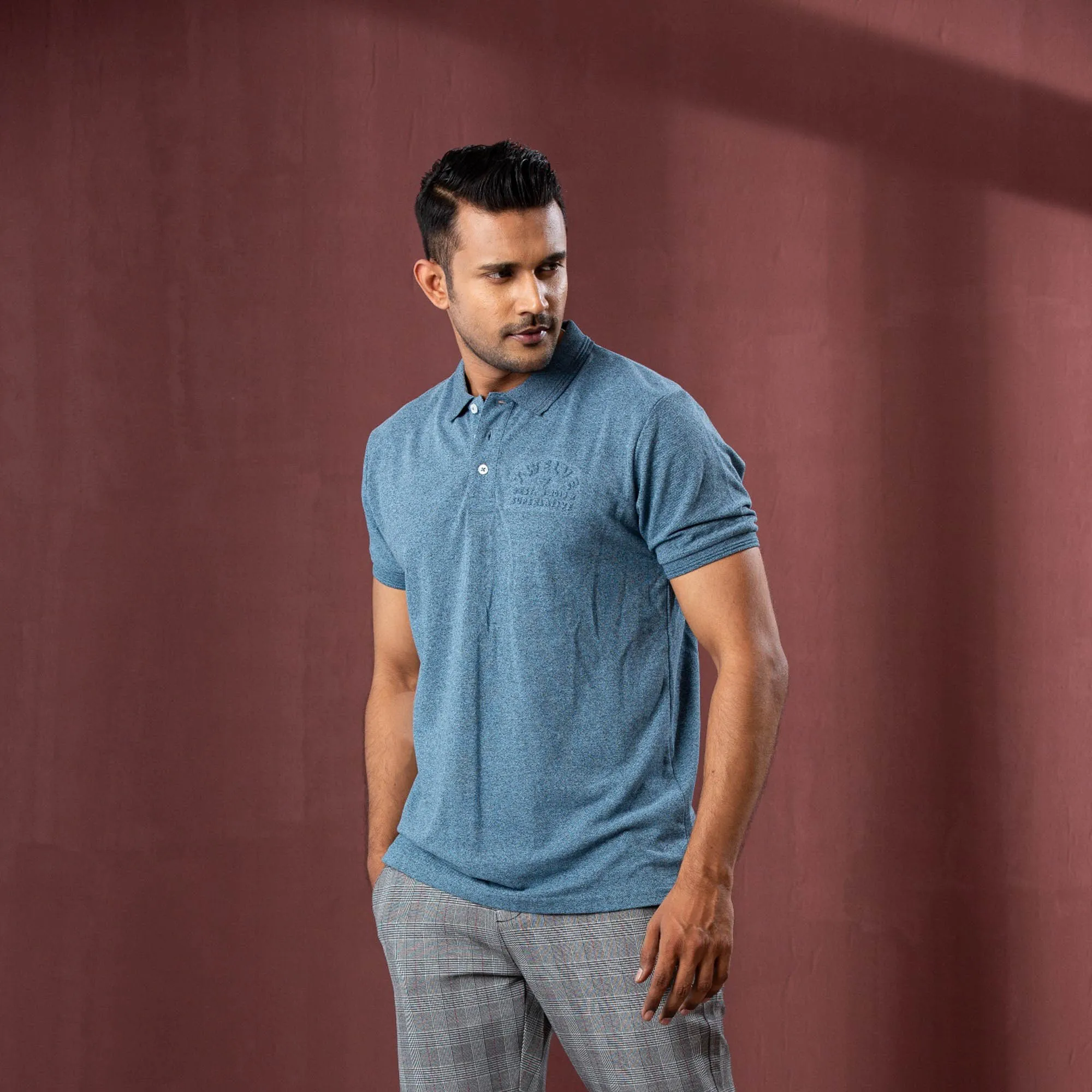Mens Polo-Blue