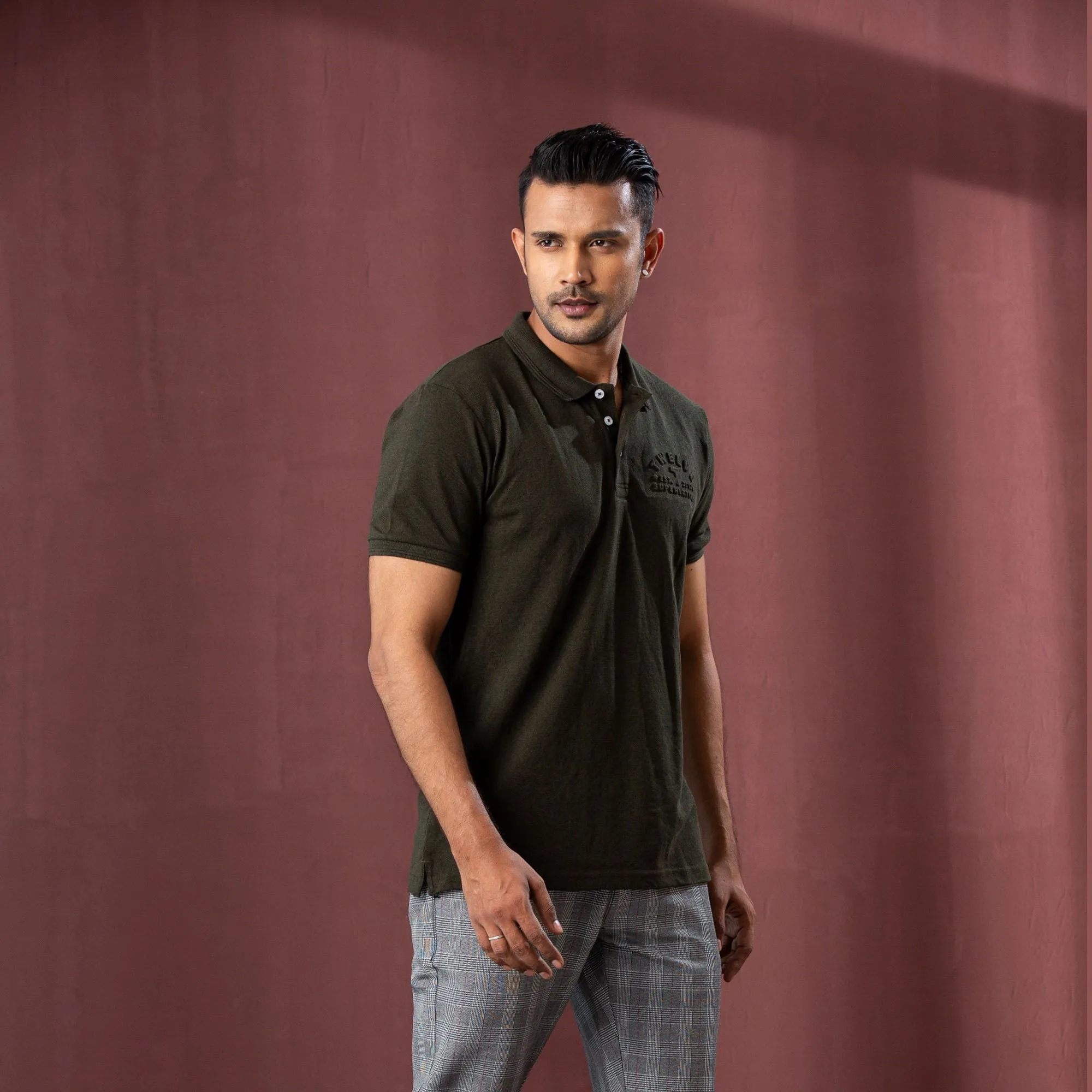 Mens Polo-Olive