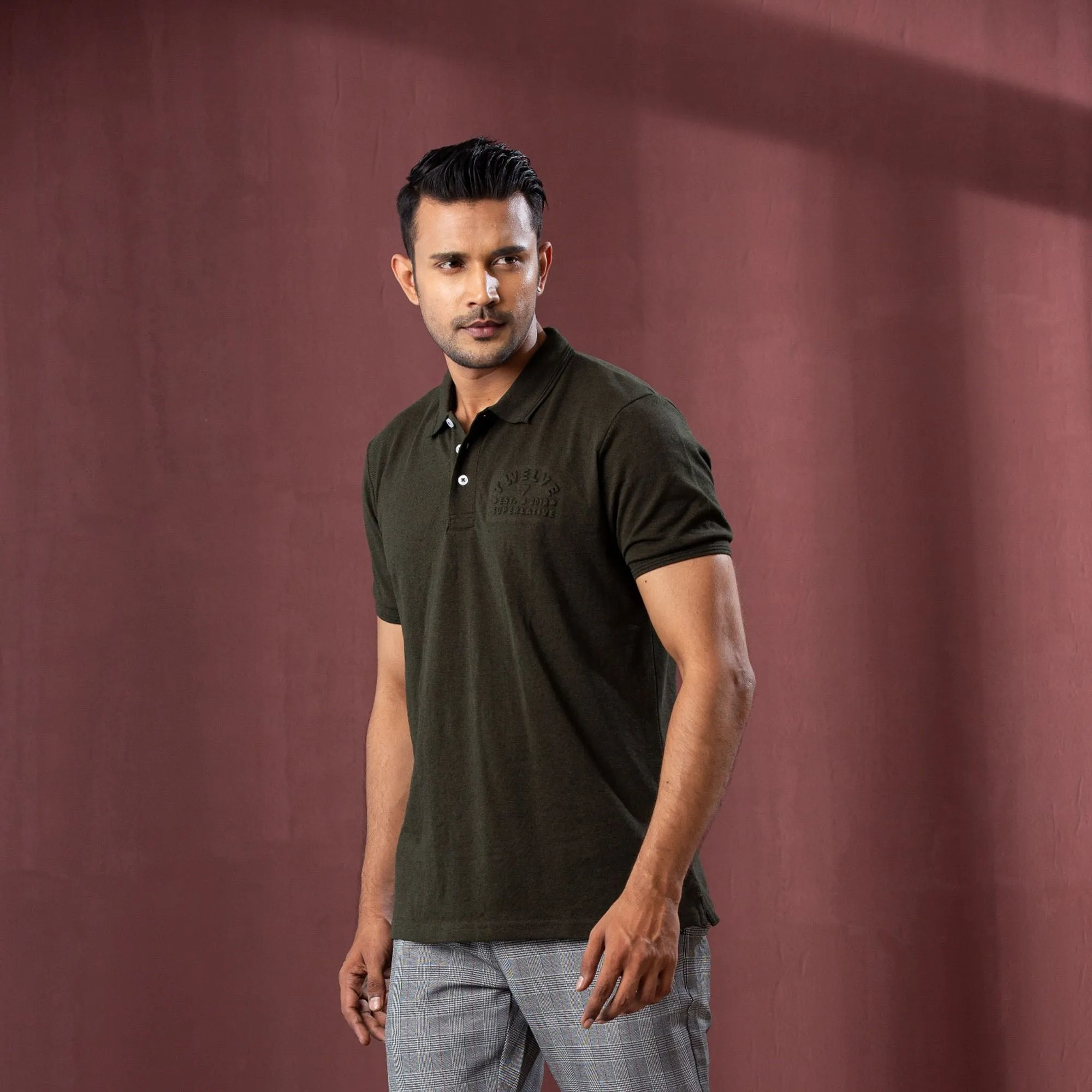 Mens Polo-Olive