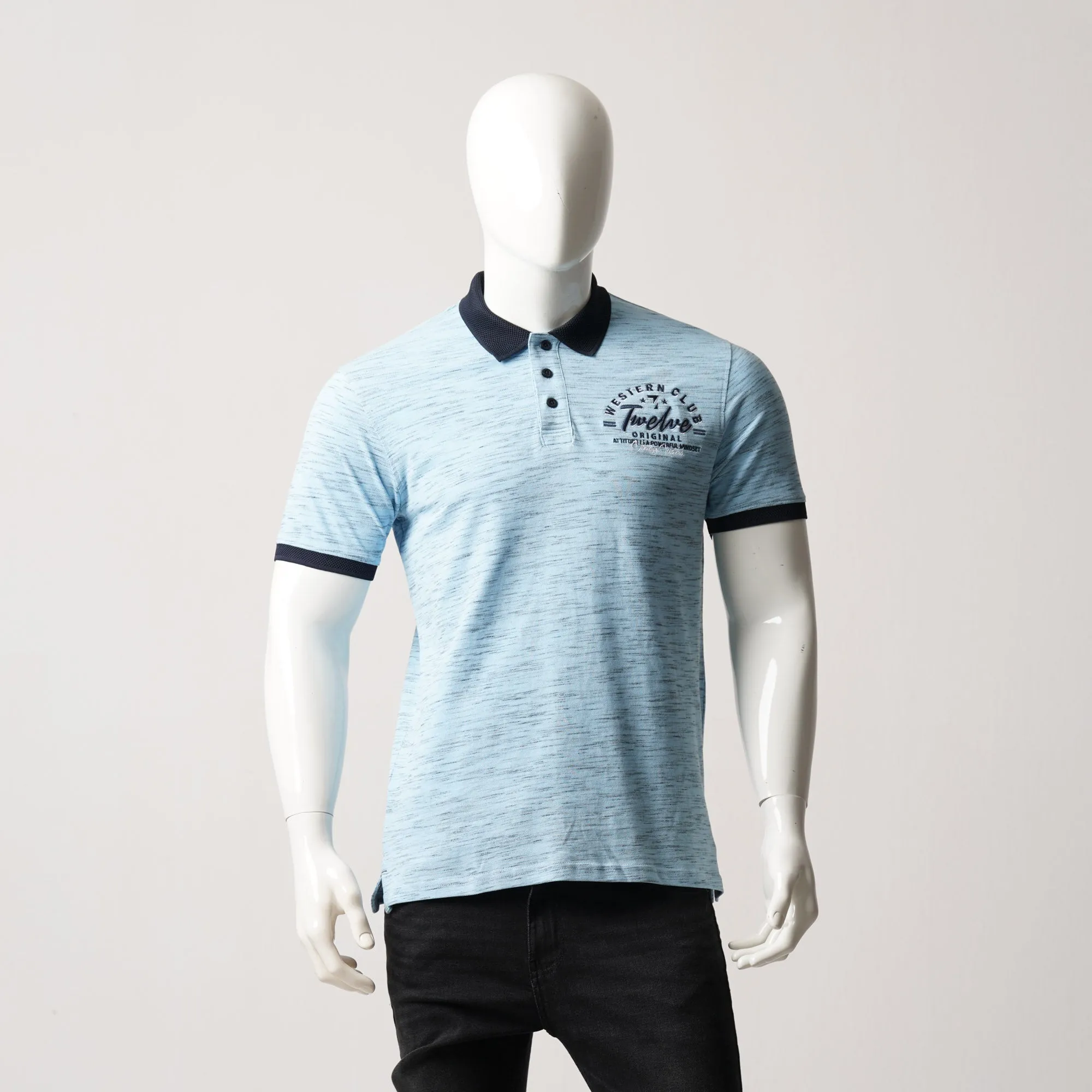 Mens Polo-Sky Blue