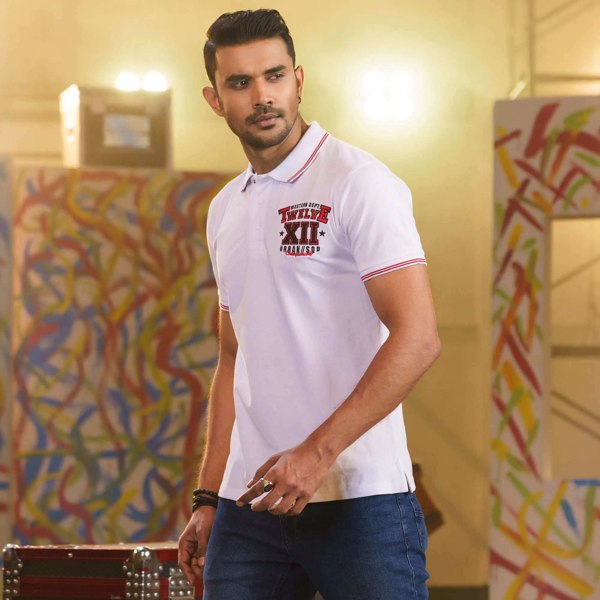 Mens Polo-White