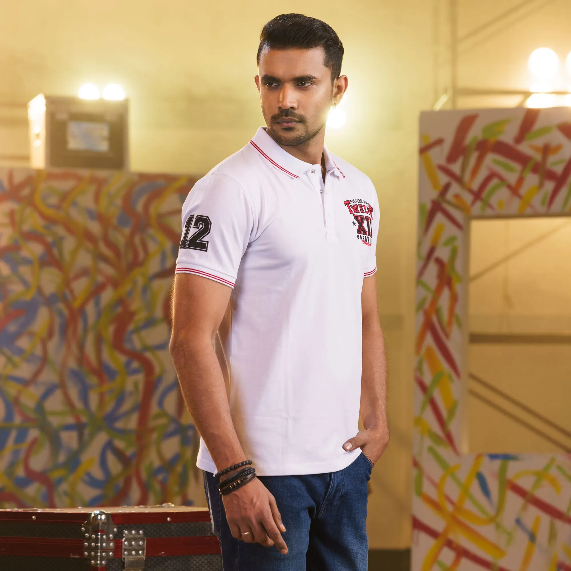 Mens Polo-White