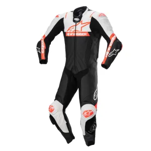 Missile v2 Ward 1Pc Leather Suit Black/White/Red Fluoro 58