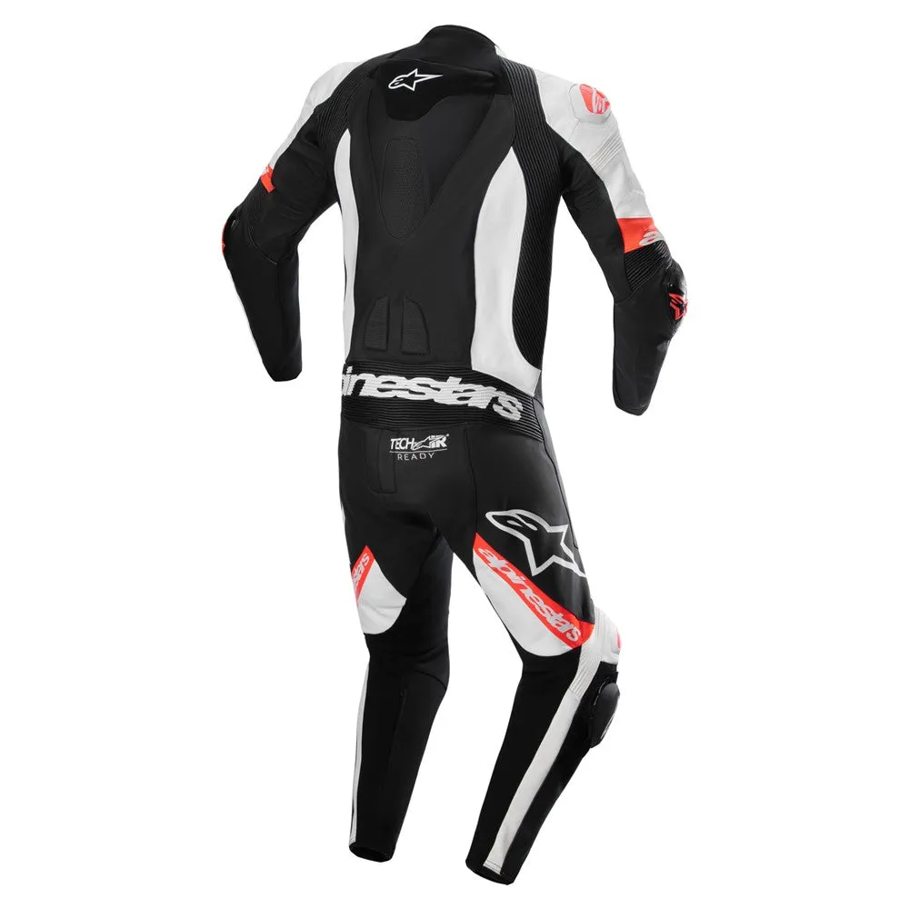 Missile v2 Ward 1Pc Leather Suit Black/White/Red Fluoro 58