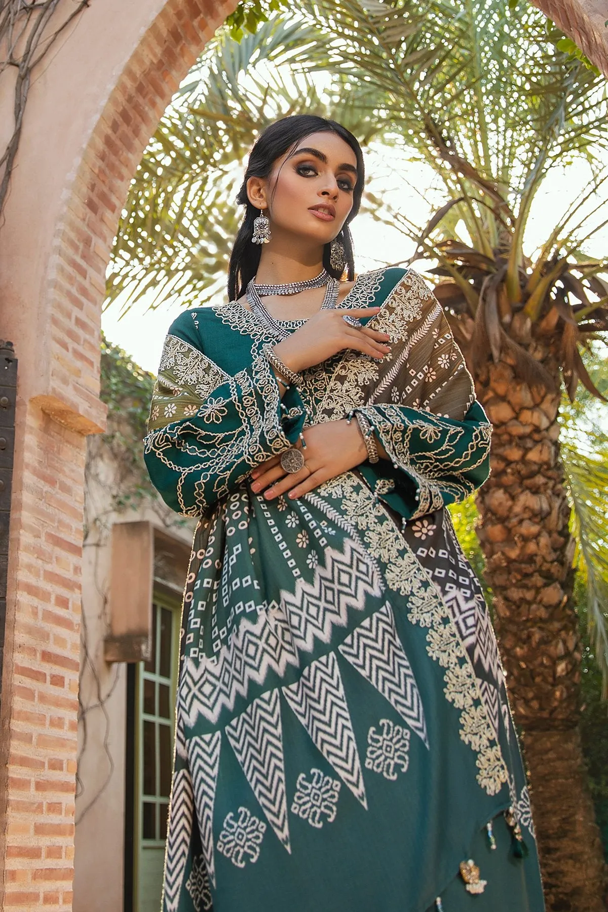 MOKOSH NW-40 |  Nureh Maya Khaddar Fall / Winter Collection 2021 | Unstitched Embroidered Slub Khaddar Suits