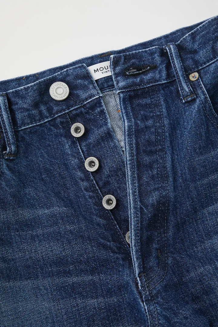 Moussy - Capac Wide Straight Cropped Jeans - Blue