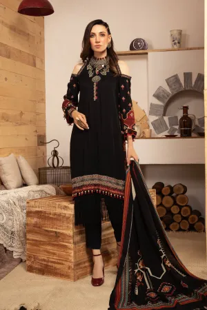 MPT 1206 B | Maria B MPrints Winter Collection 2021 | Unstitched Embroidered Dobby Linen Suits