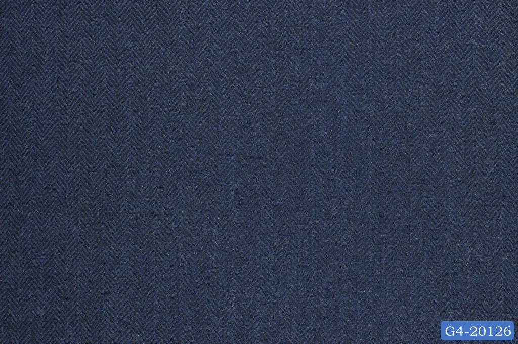 Navy Blue Herringbone Suit