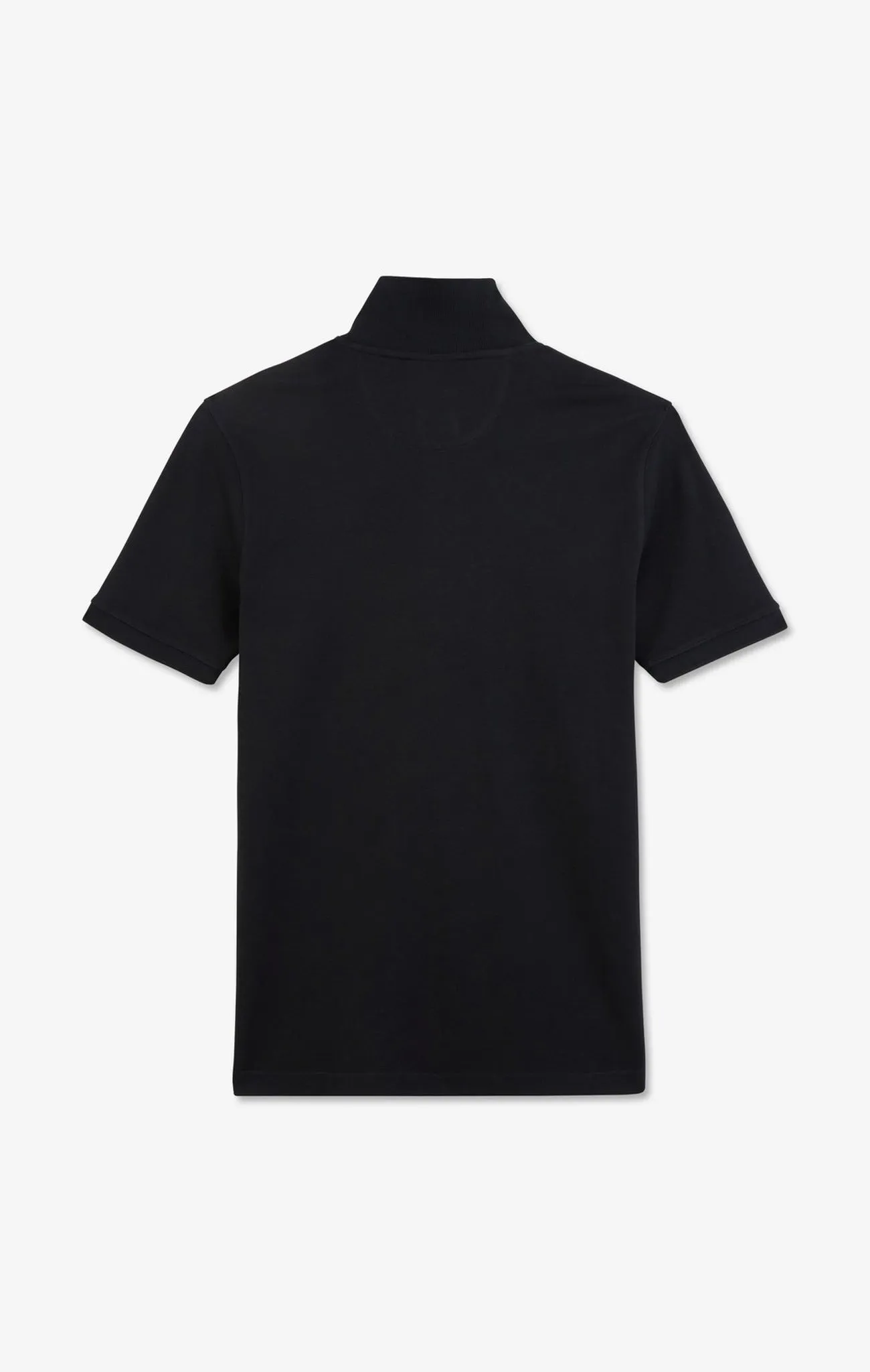 Navy blue stretch pima cotton polo