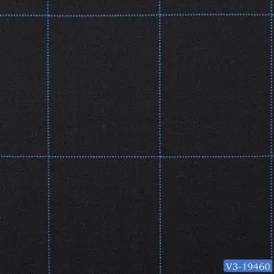 Navy Blue with Light Windowpane Suit