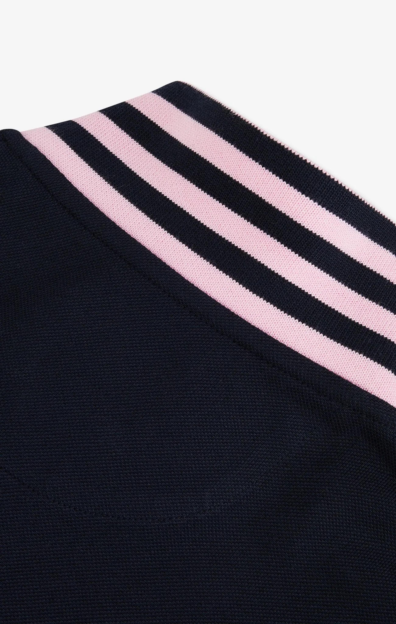 Navy cotton polo with contrasting neck