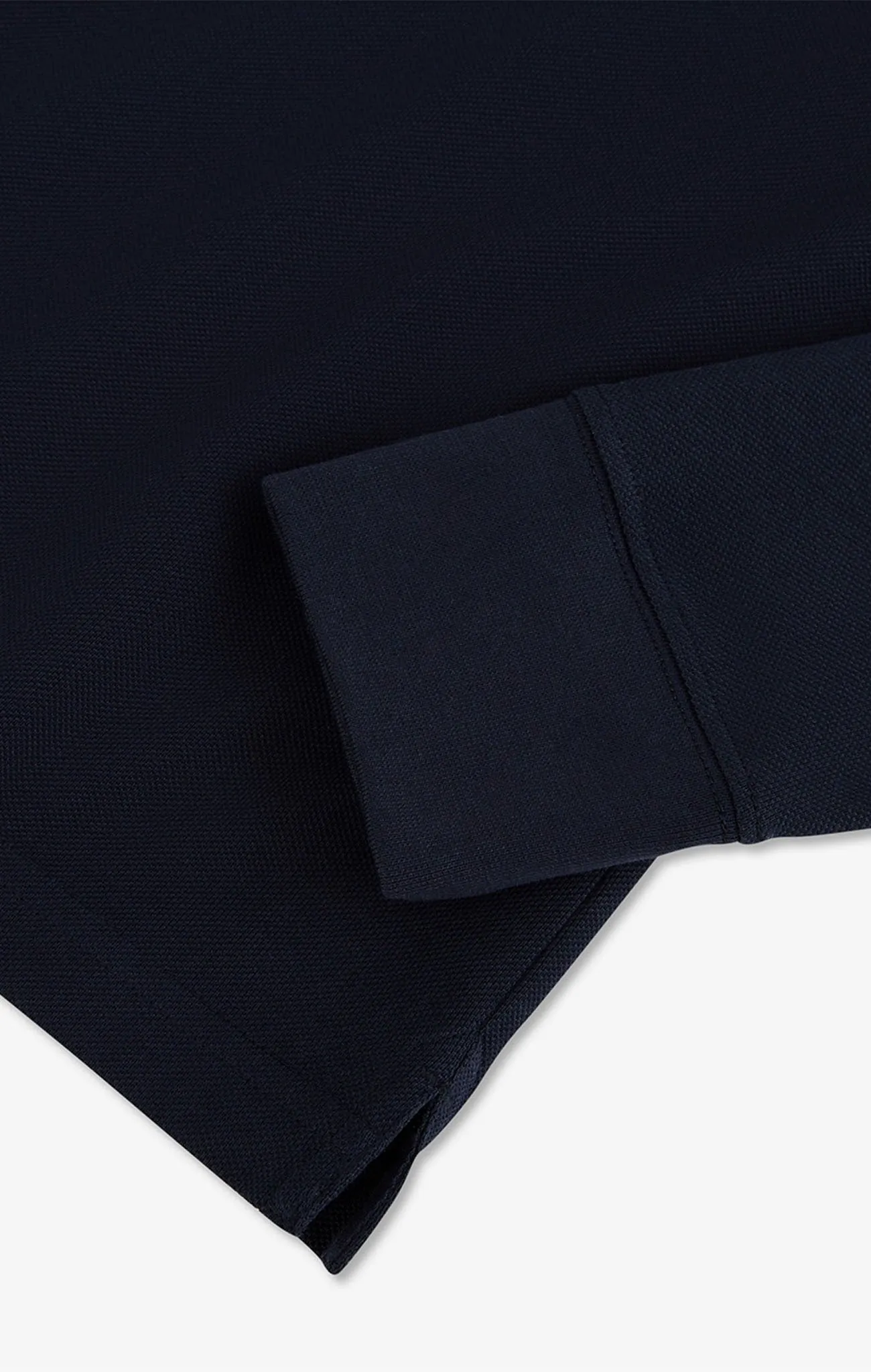 Navy cotton polo with contrasting neck