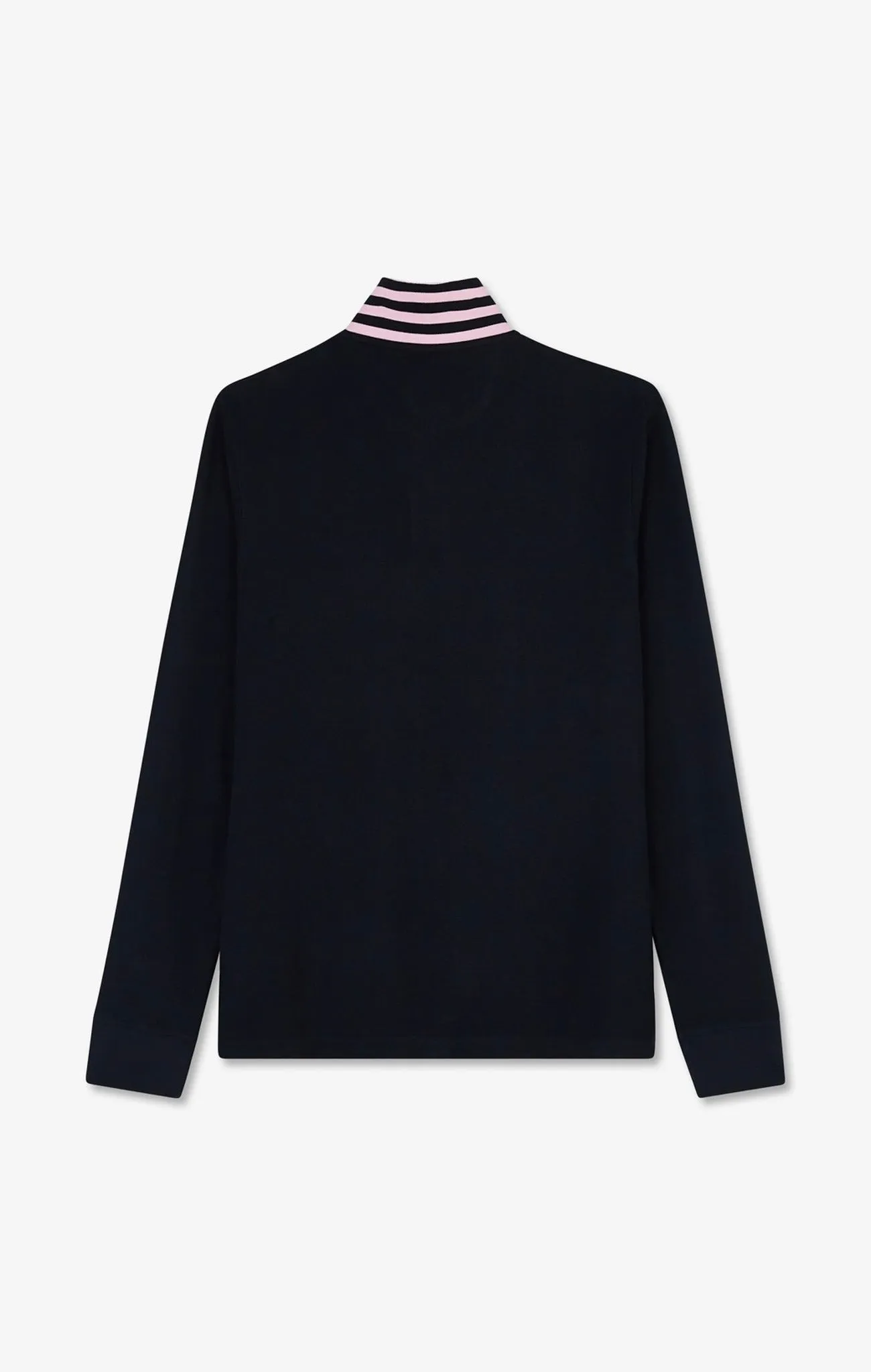 Navy cotton polo with contrasting neck