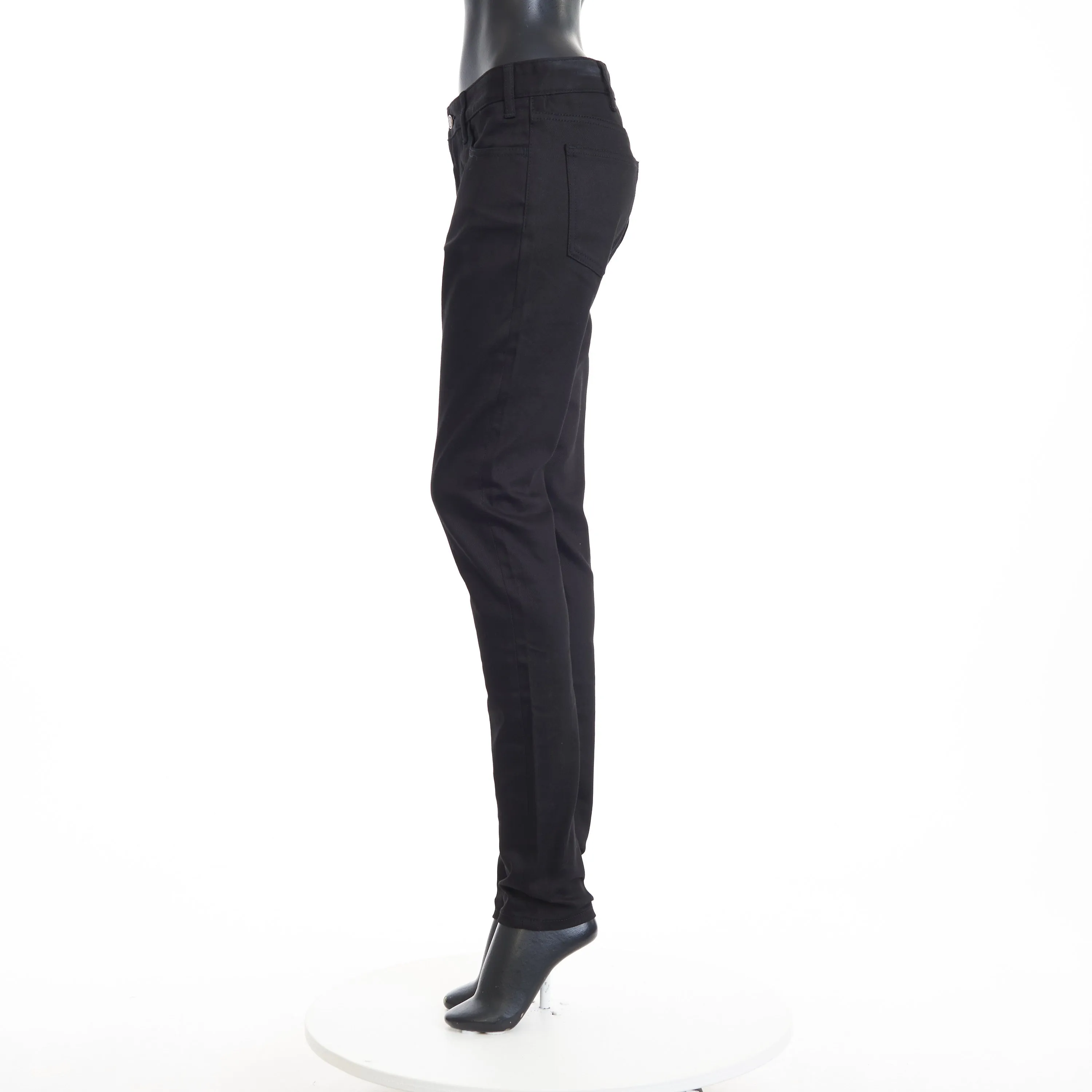 Neo Skinny Mid-rise Jeans In Pure Black Wash Denim