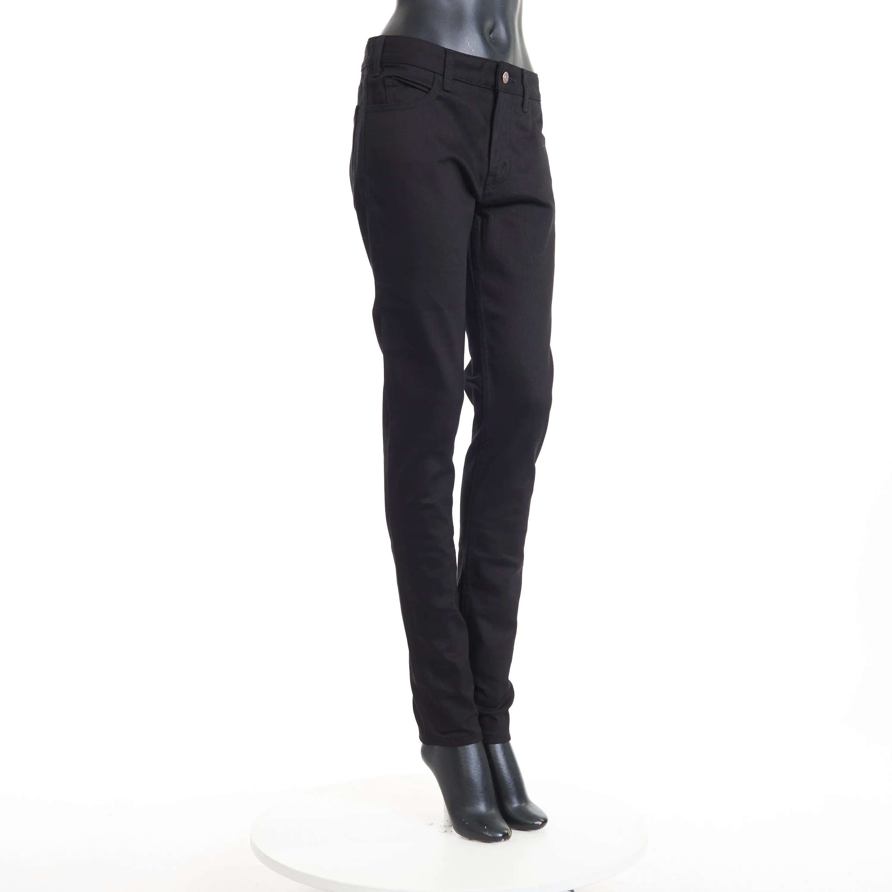 Neo Skinny Mid-rise Jeans In Pure Black Wash Denim