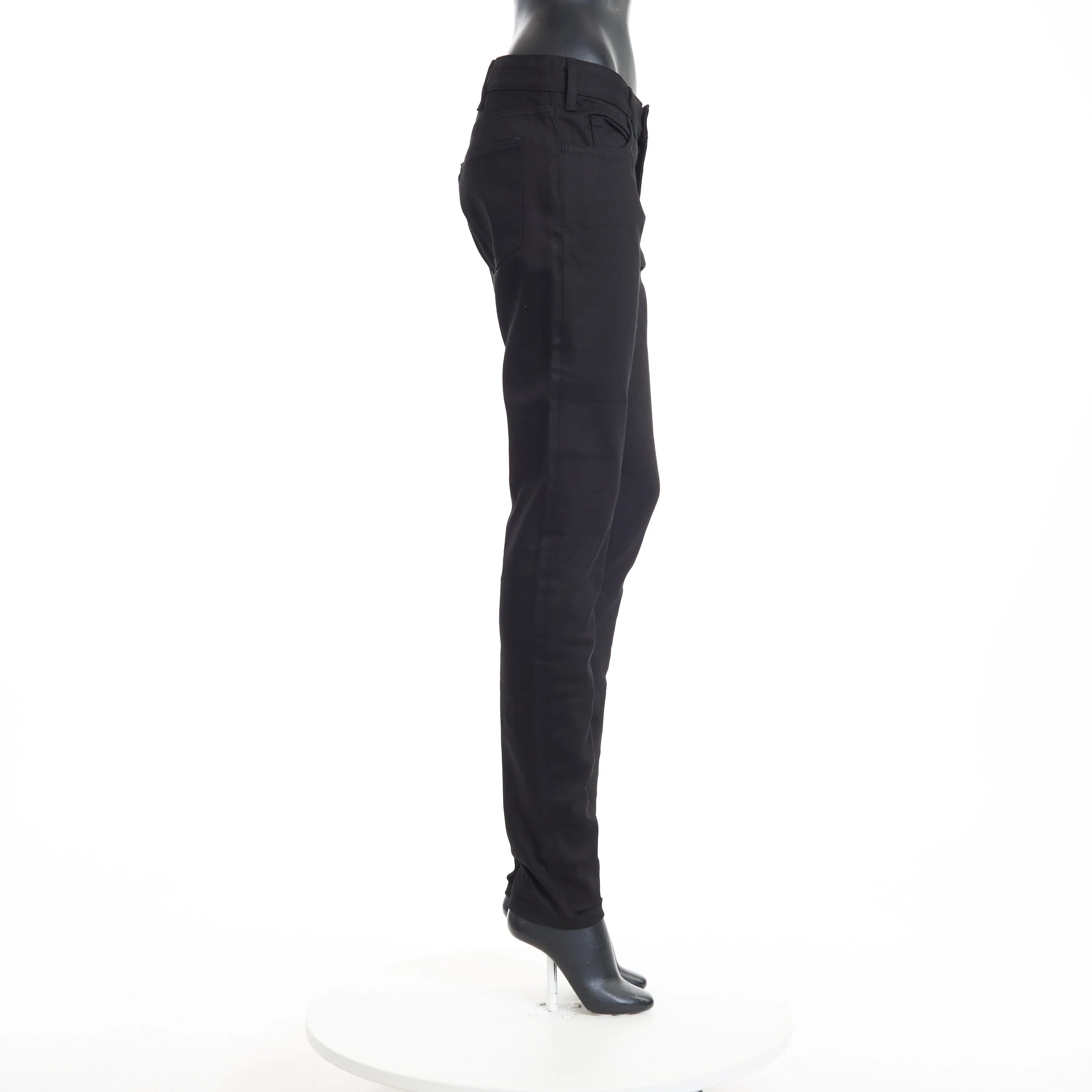 Neo Skinny Mid-rise Jeans In Pure Black Wash Denim