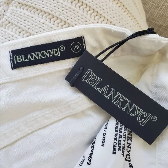 NEW! Blank NYC | Frayed Hem White Denim Shorts - size 29
