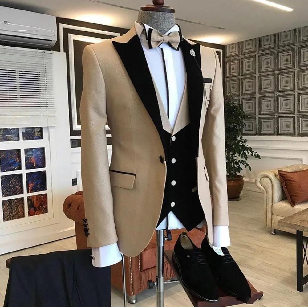 New in One Button Slim Fit Men Suits