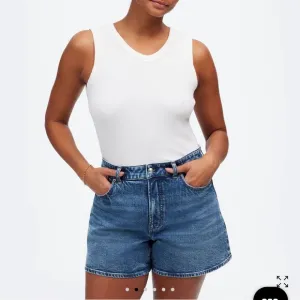 NEW Madewell Curvy High Rise Denim Raw Hem Jean Shorts, Size 25