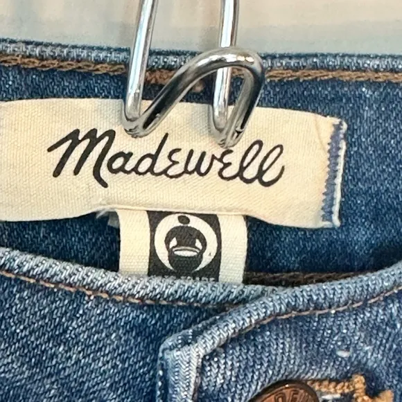 NEW Madewell Curvy High Rise Denim Raw Hem Jean Shorts, Size 25