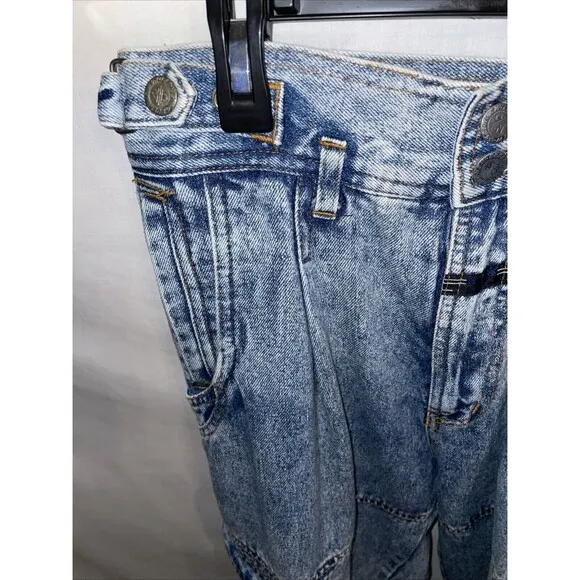 New Order Women’s Straight Jeans Size 30x30 Blue Acid Wash Streetwear Grunge