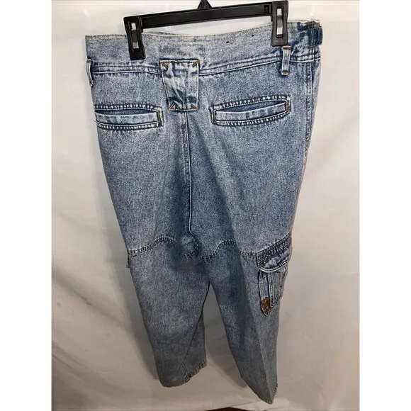 New Order Women’s Straight Jeans Size 30x30 Blue Acid Wash Streetwear Grunge