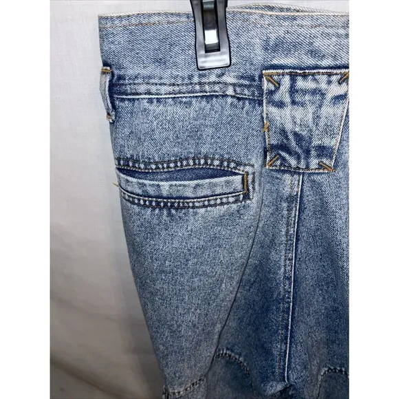 New Order Women’s Straight Jeans Size 30x30 Blue Acid Wash Streetwear Grunge