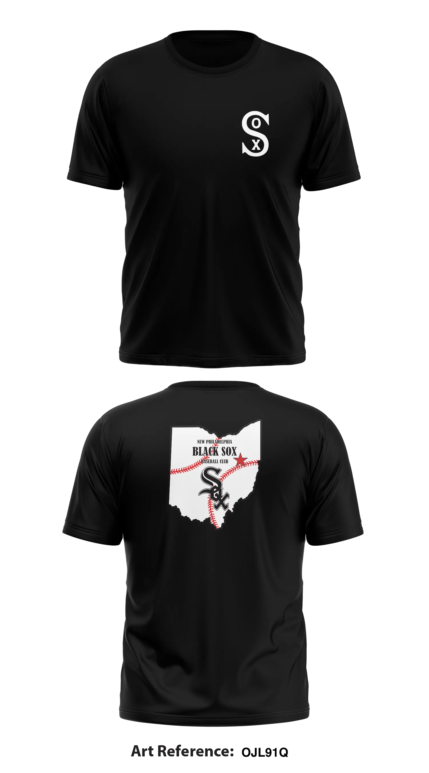 New Philadelphia Black Sox Store 1 Core Men's SS Performance Tee - oJl91Q