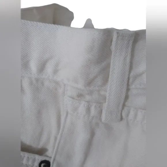 New! Rag &amp; Bone Bright White Mid Rise Cut off Denim Jena Shorts Size 27