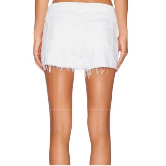 New! Rag &amp; Bone Bright White Mid Rise Cut off Denim Jena Shorts Size 27