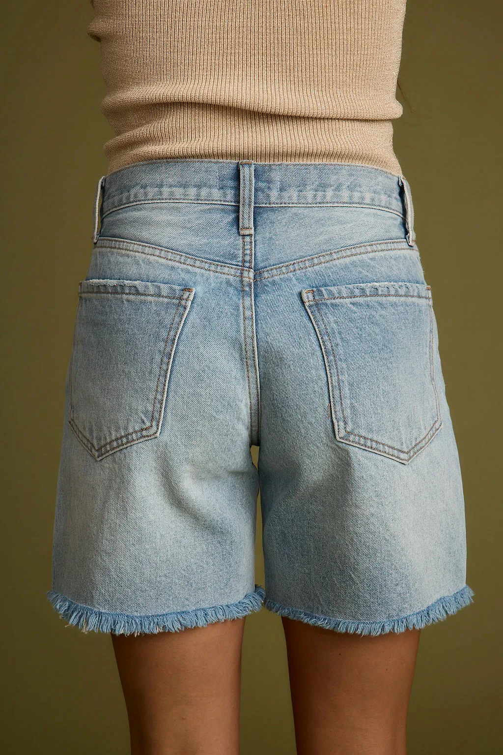 Nita Distressed Denim Shorts